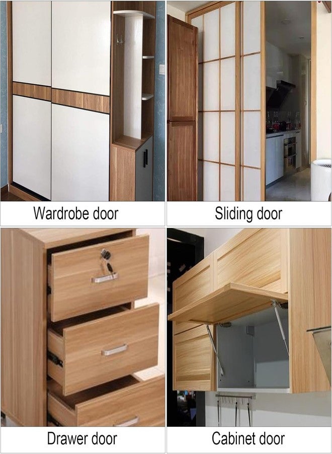 Boniry Magnetic Door Catch,Ultra Thin Cabinet Magnetic Catch with Strong Adhesive Sticker & Screws, Slim Drawer Magnets Locks Furniture Safety Latches (4, L-Shaped Black) - Image 4